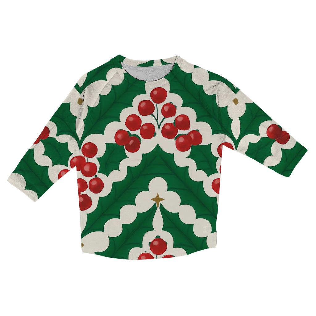 Emerald Holly Chevron Parade custom 3/4 sleeve shirts