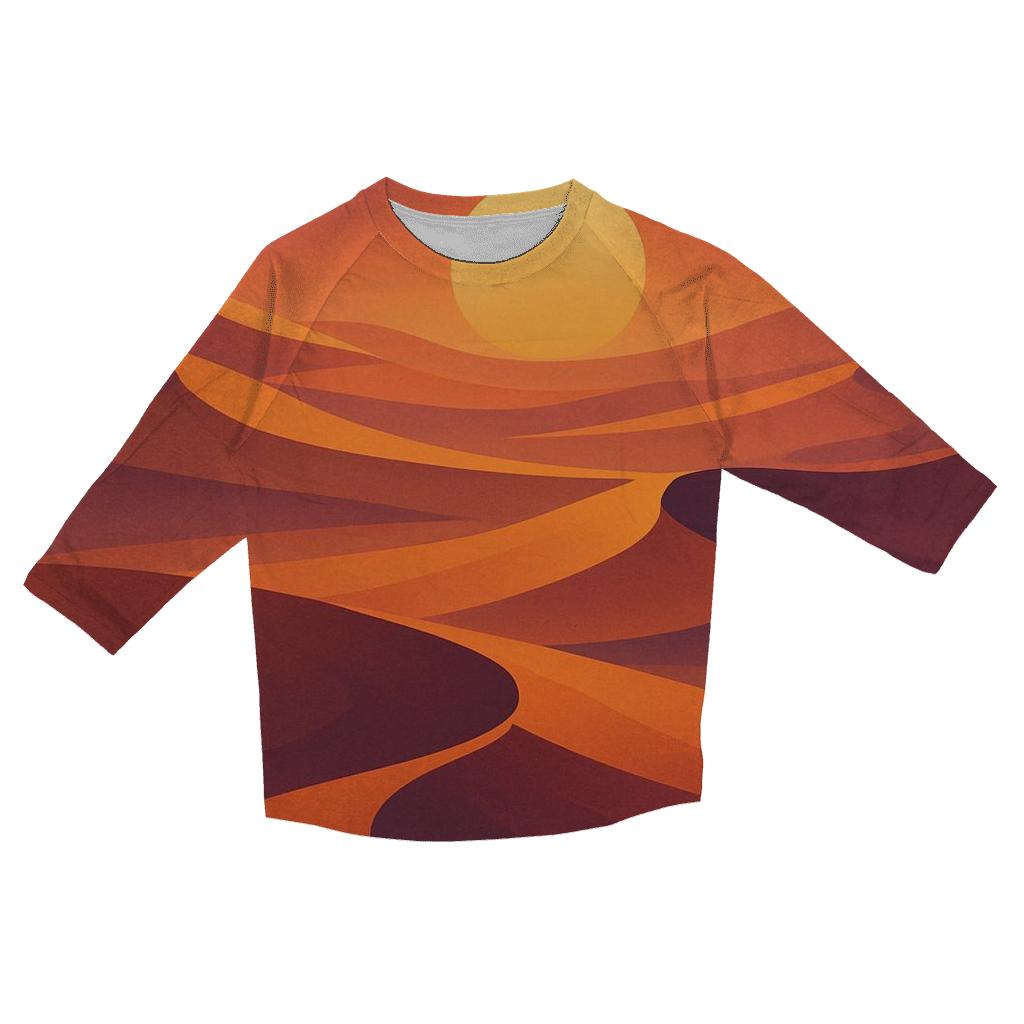 Desert Mirage Ember Drift stylish quarter sleeve tops