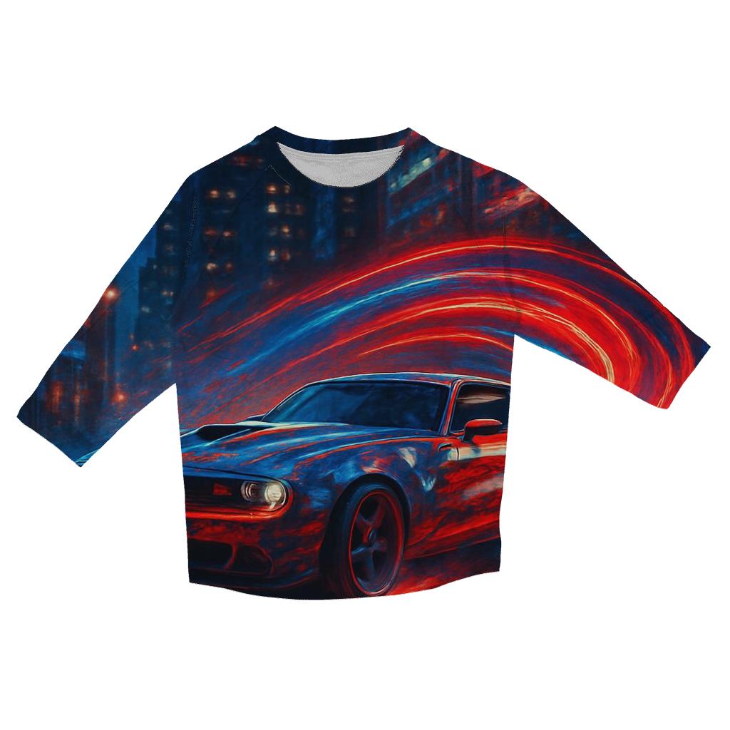 Neon Stripes Street Racer custom 3/4 sleeve shirts