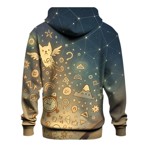 Floating Doodle Constellation graphic hoodies