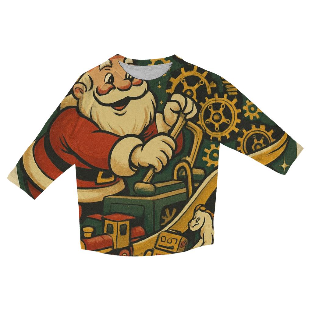 Retro Toy Factory Santa trendy 3/4 sleeve tops