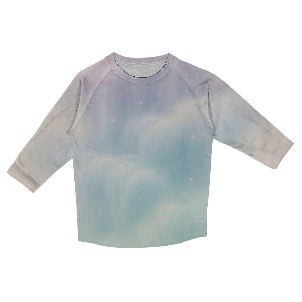 Pastel Cloud Cascade custom 3/4 sleeve shirts