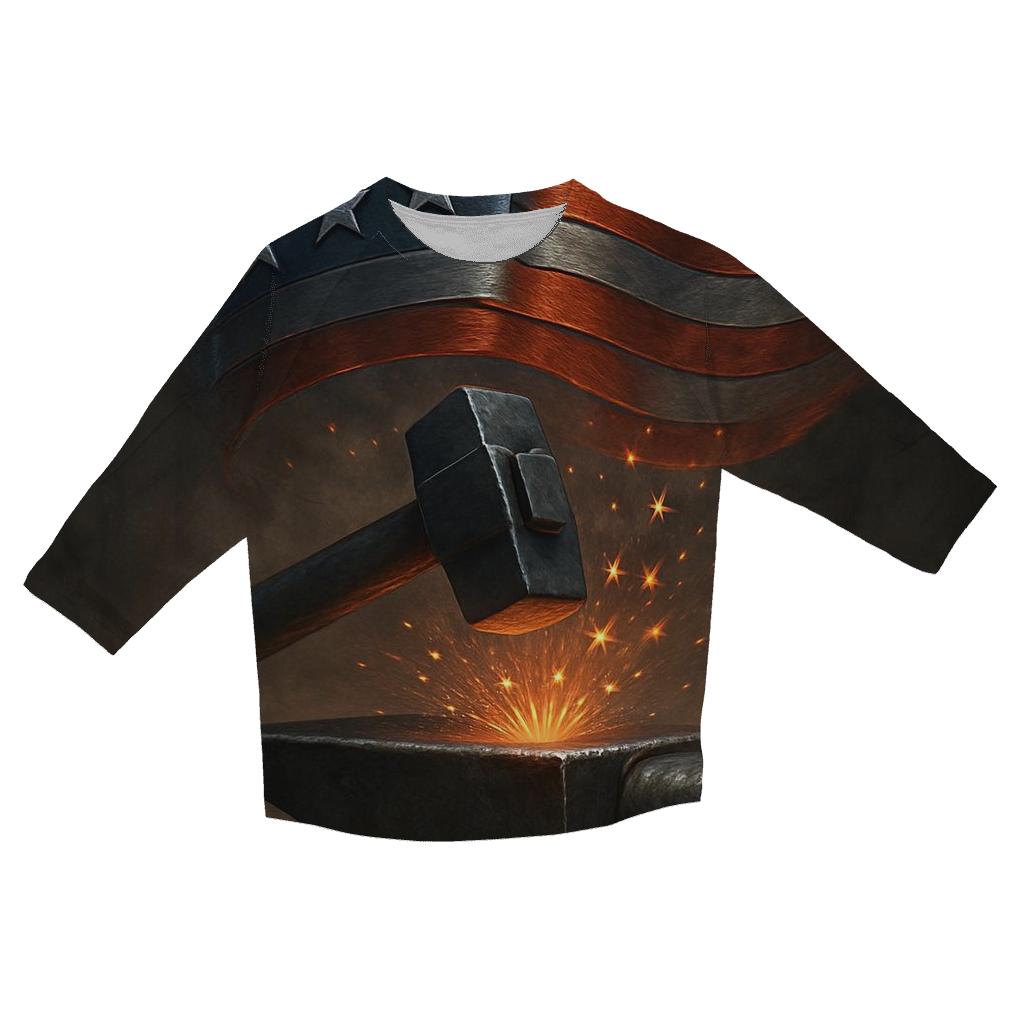 Iron Forge Banner fashion 3/4 sleeve shirts