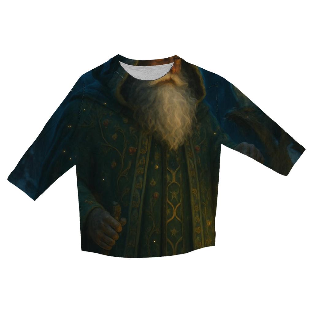 Midnight Forest Guardian Santa cotton quarter sleeve shirts