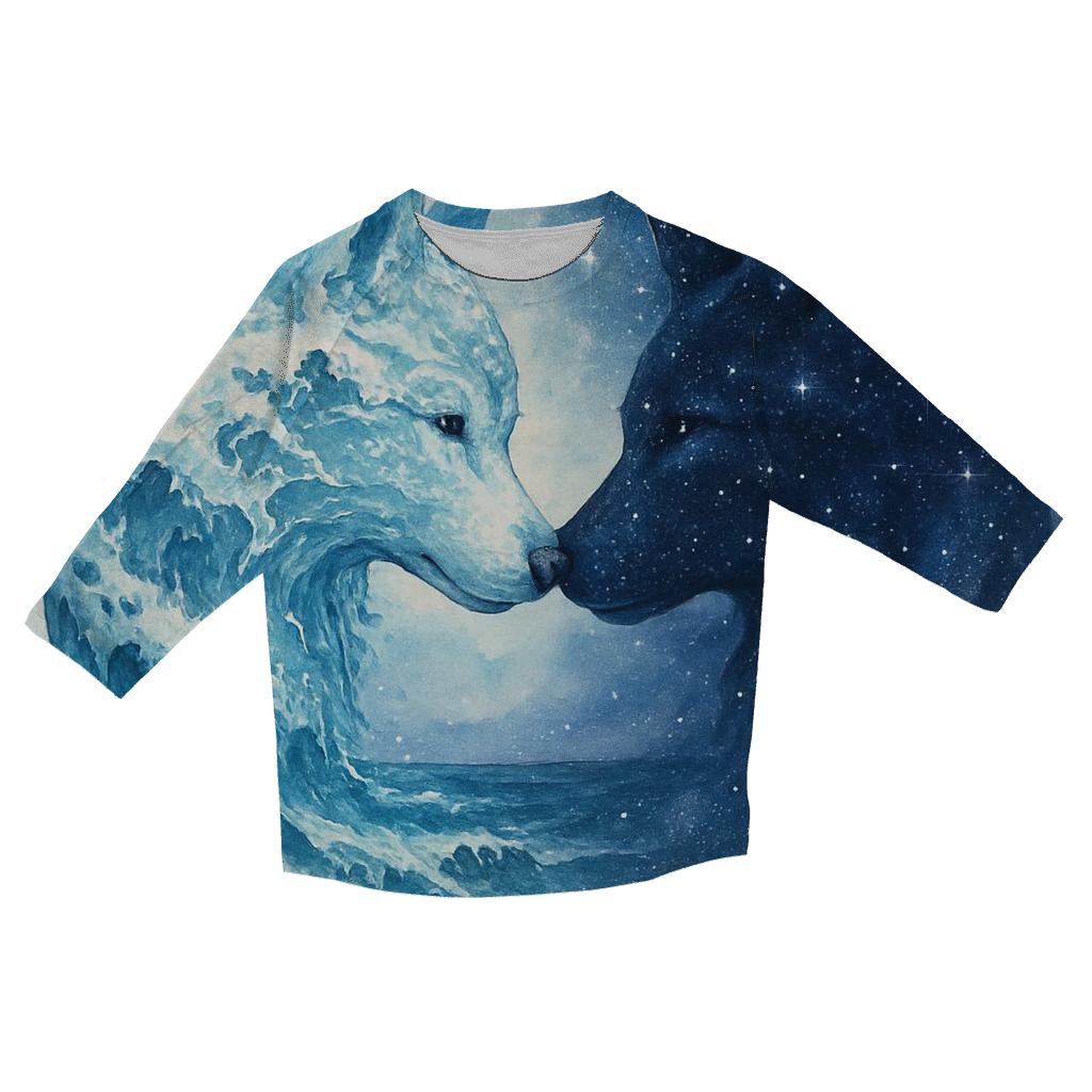 Tidal Mirror Duo printed three quarter sleeve shirts