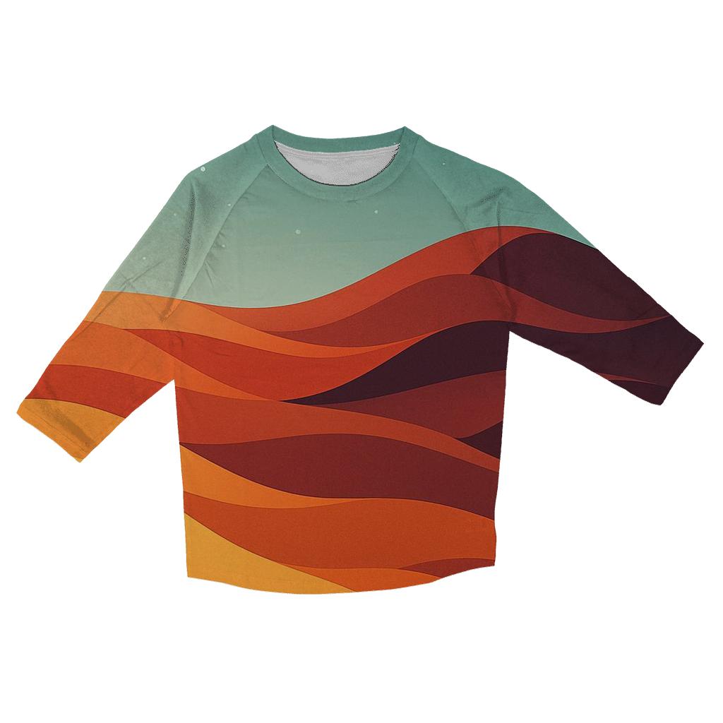 Digital Dune Gradient fashion 3/4 sleeve shirts