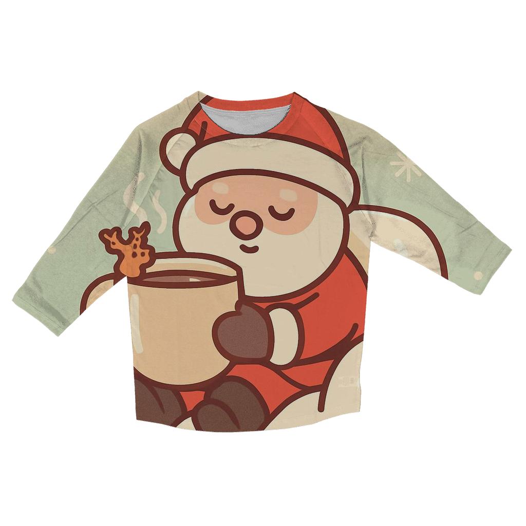 Marshmallow Cocoa Santa Lounge trendy 3/4 sleeve tops