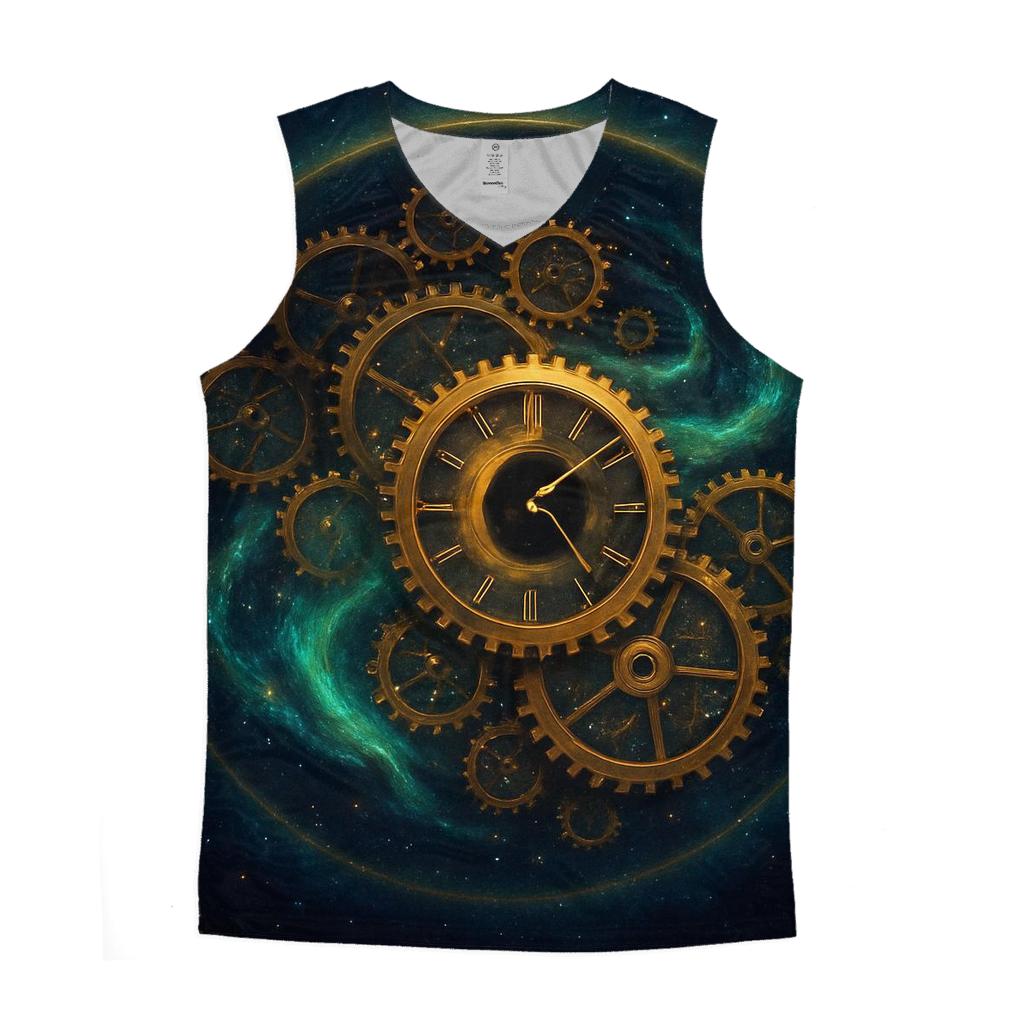 Aurora Clockwork Galaxy graphic print tank tops