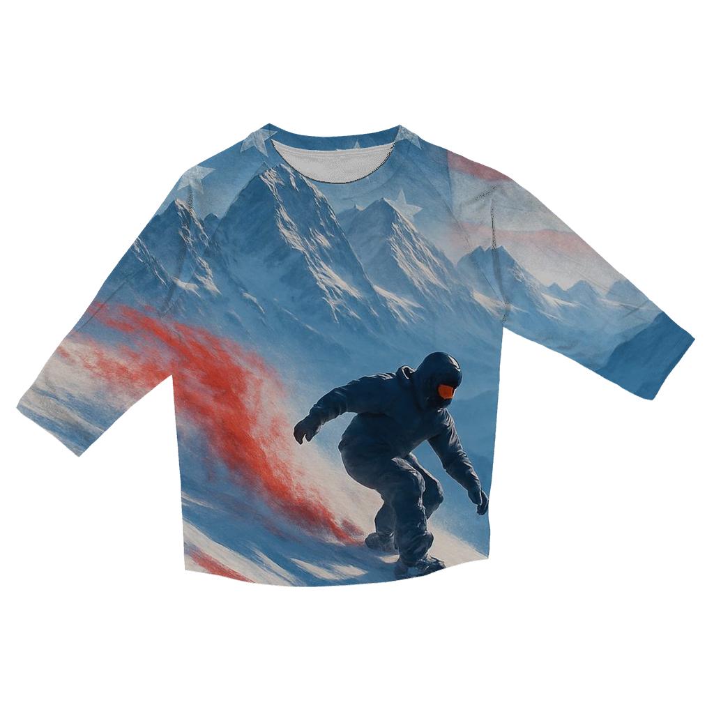 Frozen Peaks Banner Trail custom 3/4 sleeve shirts
