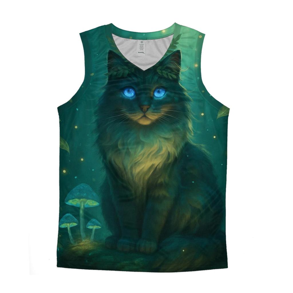 Forest Whisper Oracle Cat stylish racerback tanks