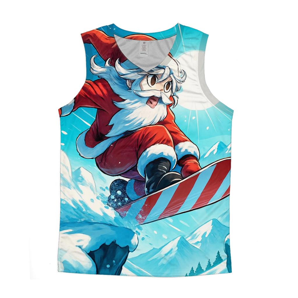 Snowboard Shred Santa Summit casual summer tank tops