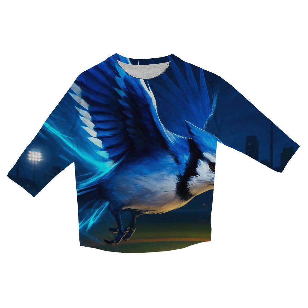 Skyline Surge Blue Jays Diamond Flight printed three quarter sleeve shirts