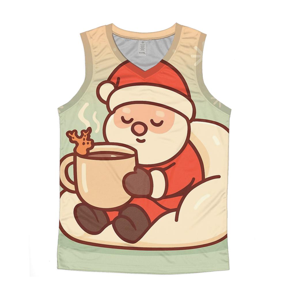 Marshmallow Cocoa Santa Lounge custom tank tops