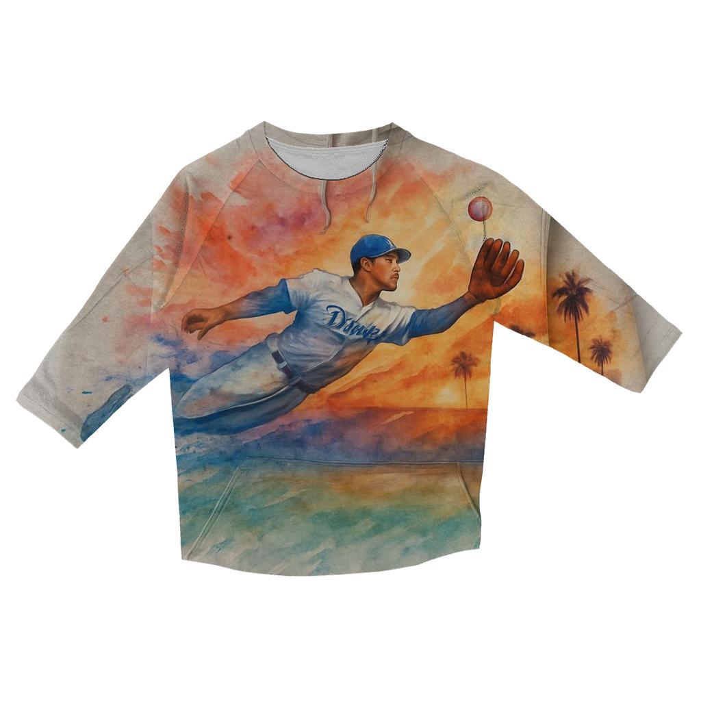 Sunset Outfield Chase fashion 3/4 sleeve shirts