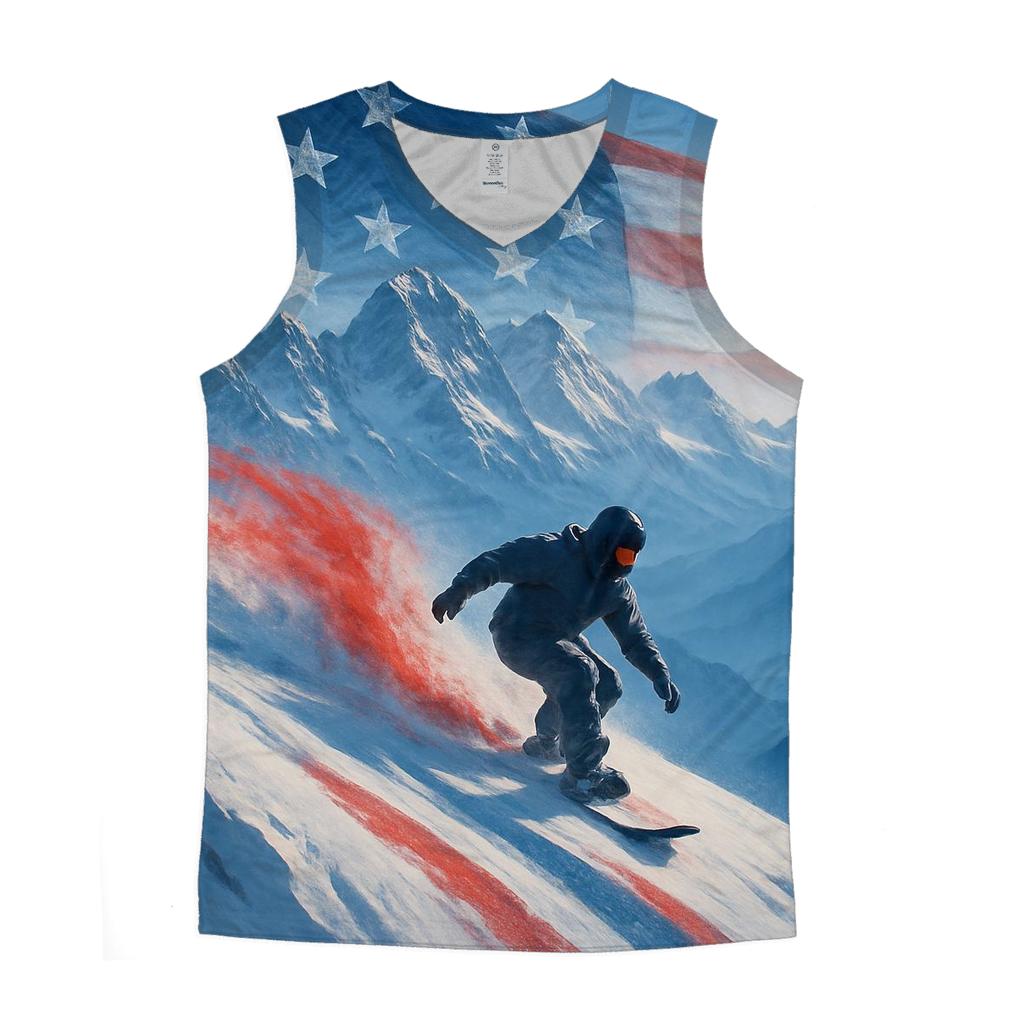 Frozen Peaks Banner Trail sports performance tank tops