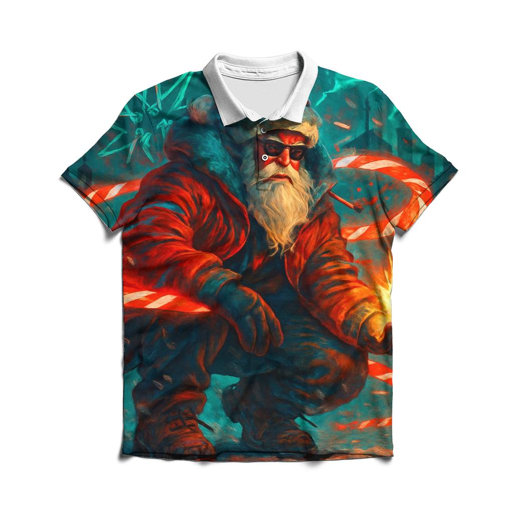 Streetwear Santa Snowstorm personalized polo shirts