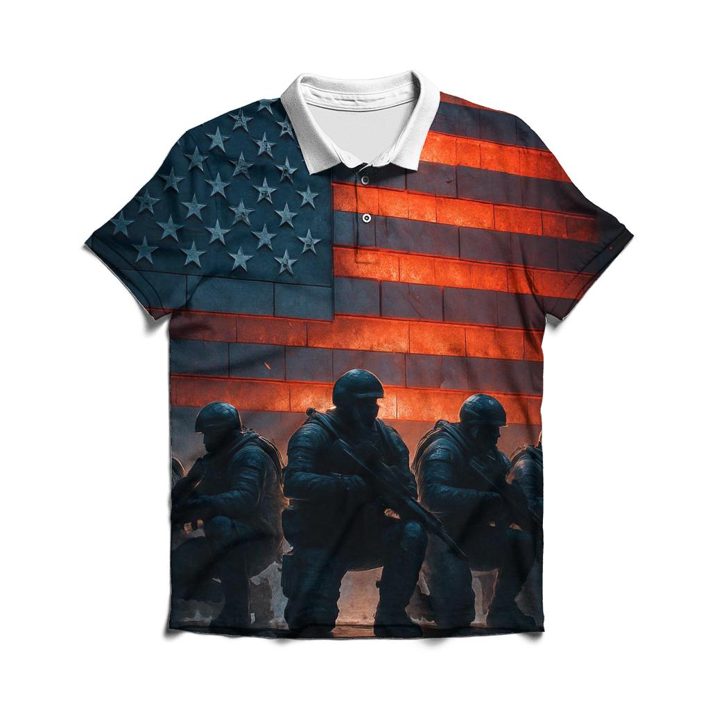 Steel Resolve Under The Banner stylish collar polo tees