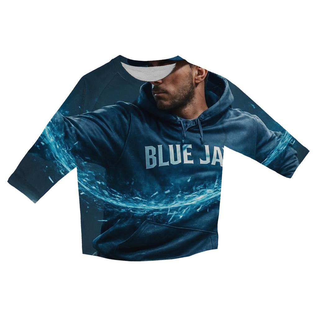 Frozen Arc Blue Jays Power Pitch cotton quarter sleeve shirts