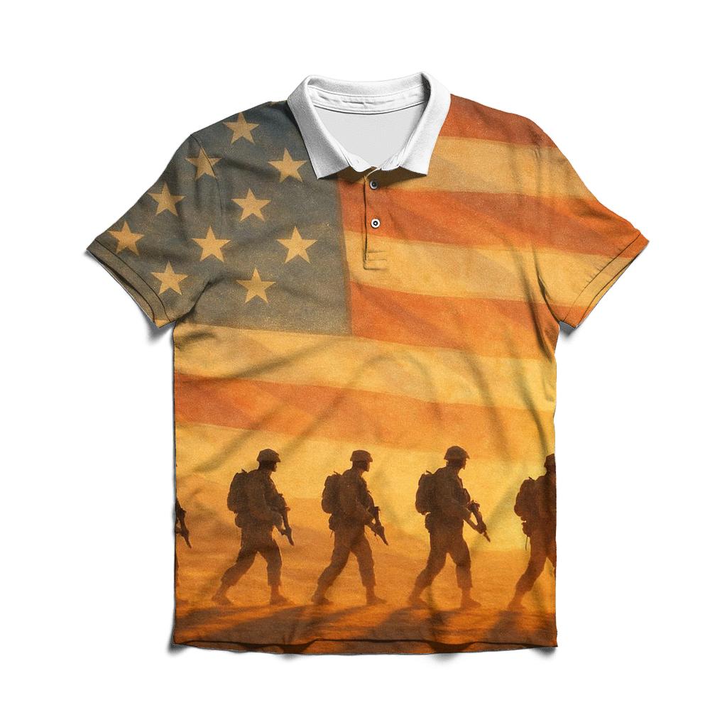 Desert Camouflage Banner casual sports polo shirts