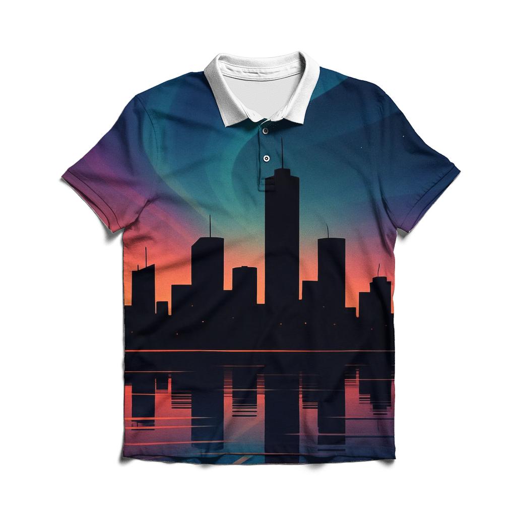 Skyline Aurora Sundown custom polo shirts