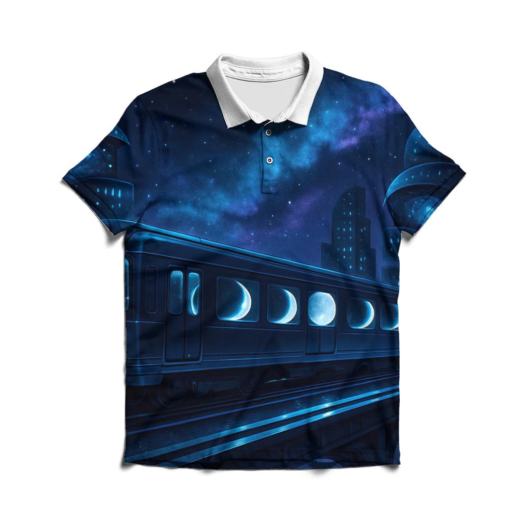 Moonphase Subway Skyline custom polo shirts