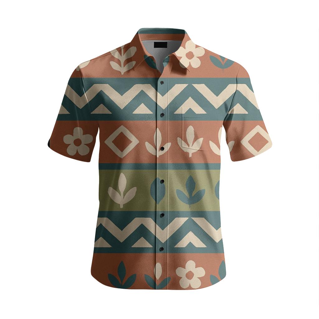 Botanical Kilim Orchard Stripes designer stitched shirts