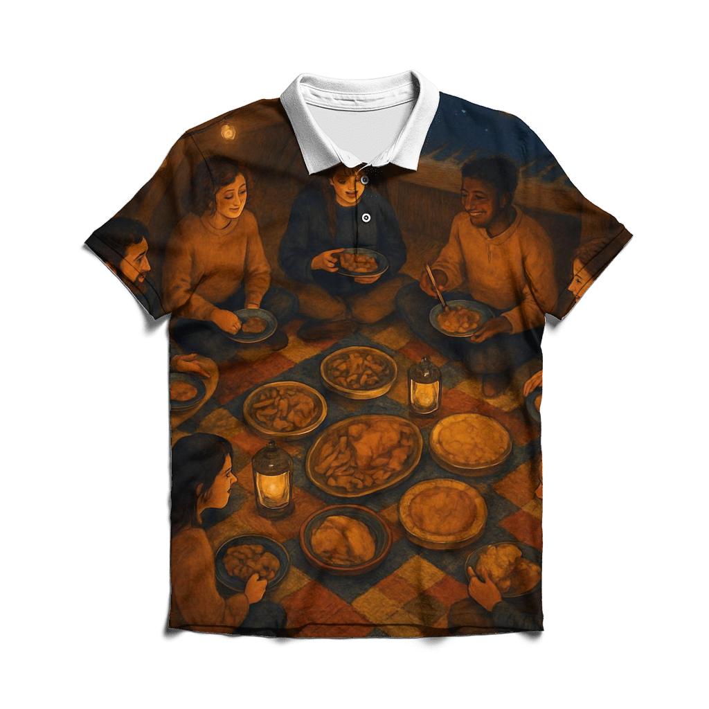 Starlit Barn Loft Harvest Circle branded logo polo shirts