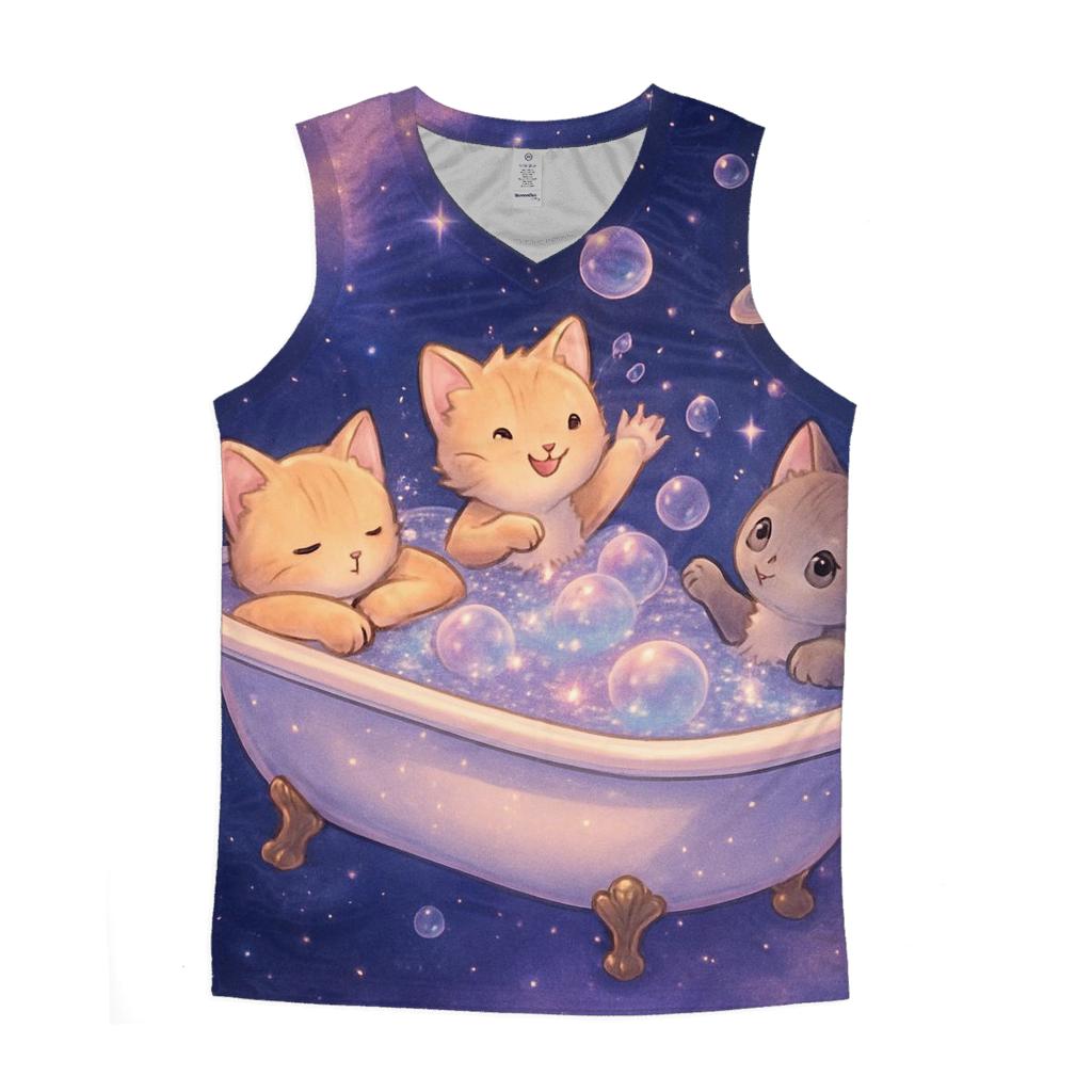 Starlit Bubble Bath Kittens stylish racerback tanks
