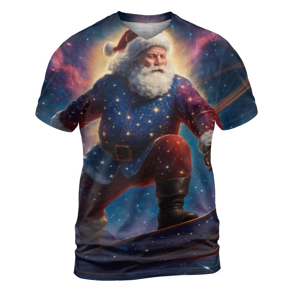 Galactic Sleigh Rider Santa personalized full print shirts