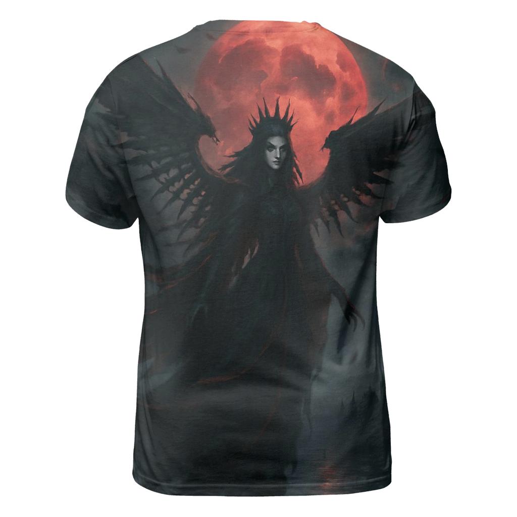 Raven Queen Of The Blood Moon unique graphic print tees