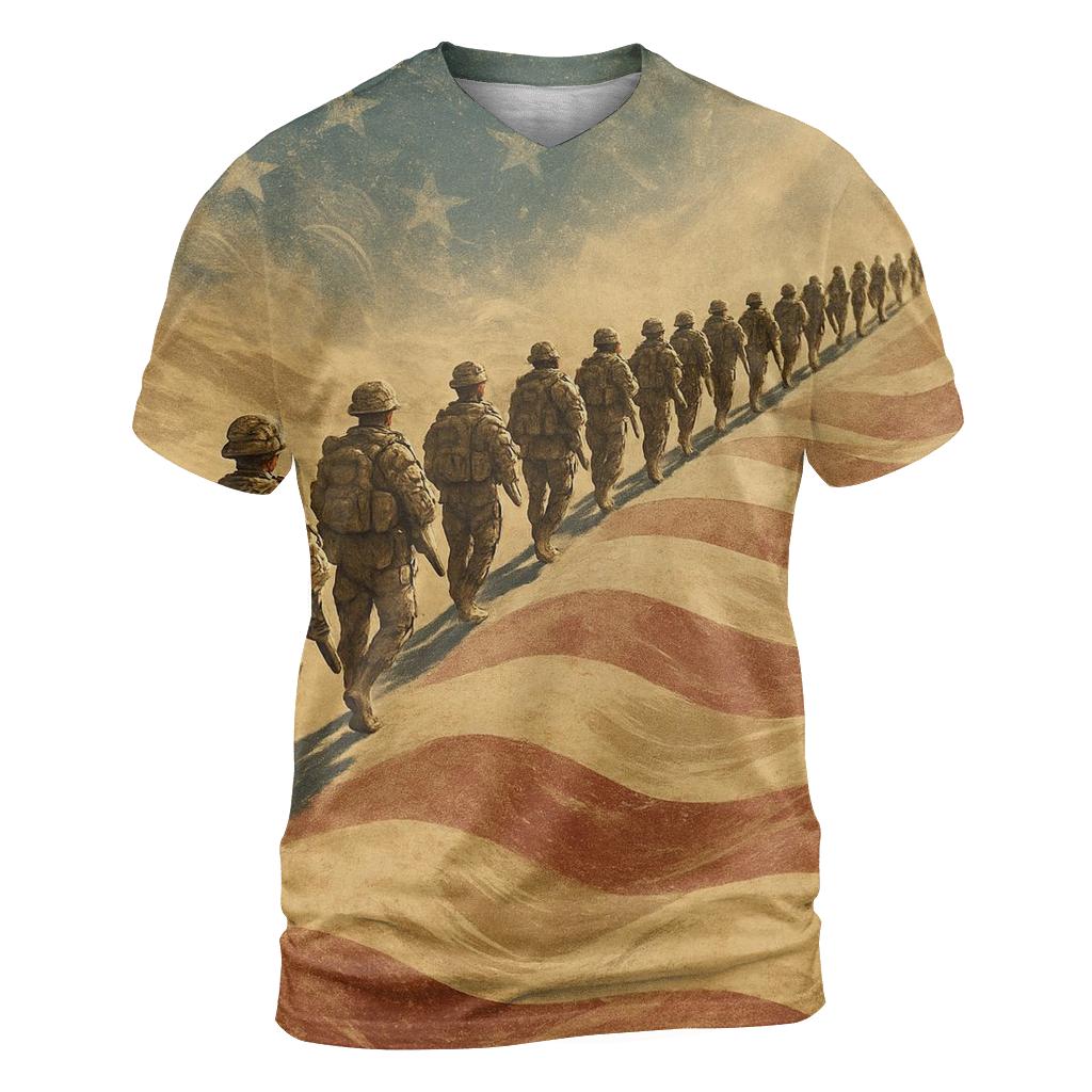 Desert Wind Honor Line creative print fashion shirts