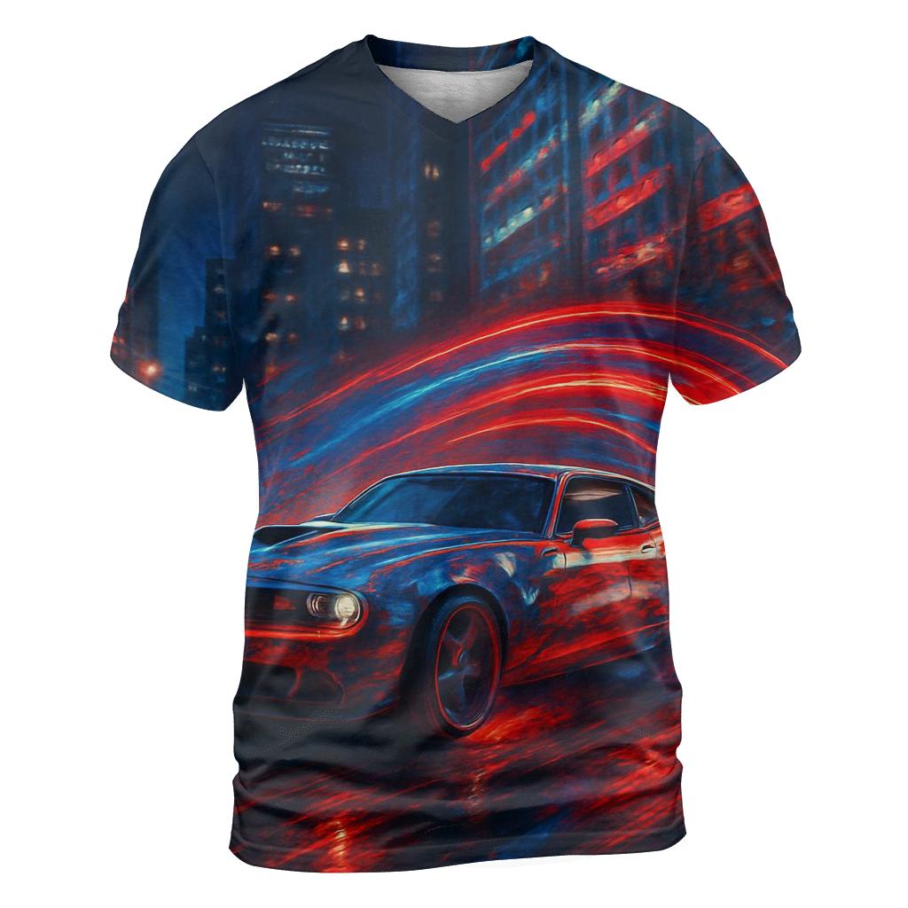 Neon Stripes Street Racer trendy printed shirt styles
