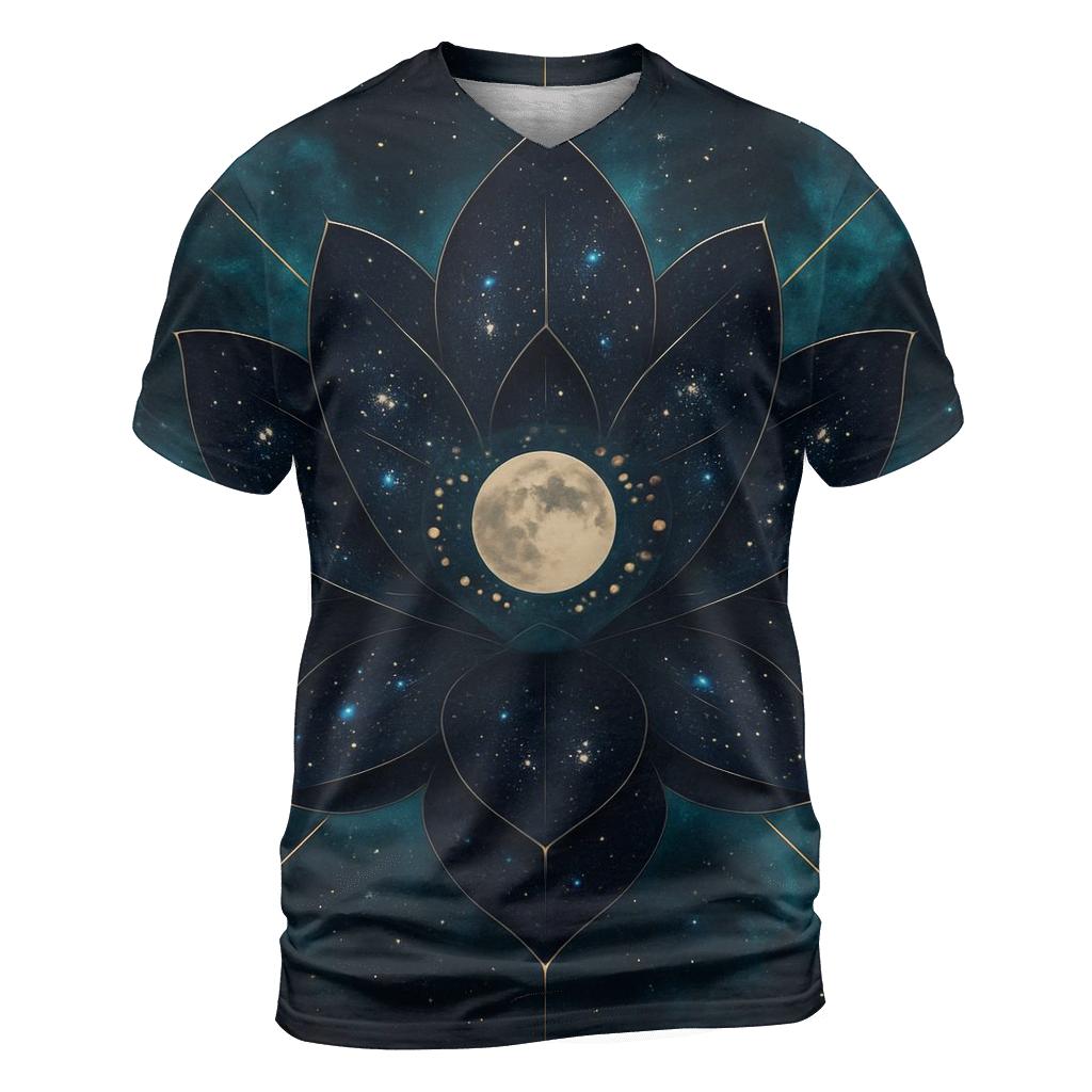 Orbiting Lotus Of Stars statement graphic shirts
