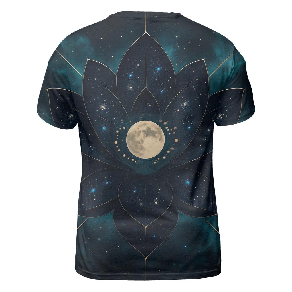 Orbiting Lotus Of Stars statement graphic shirts