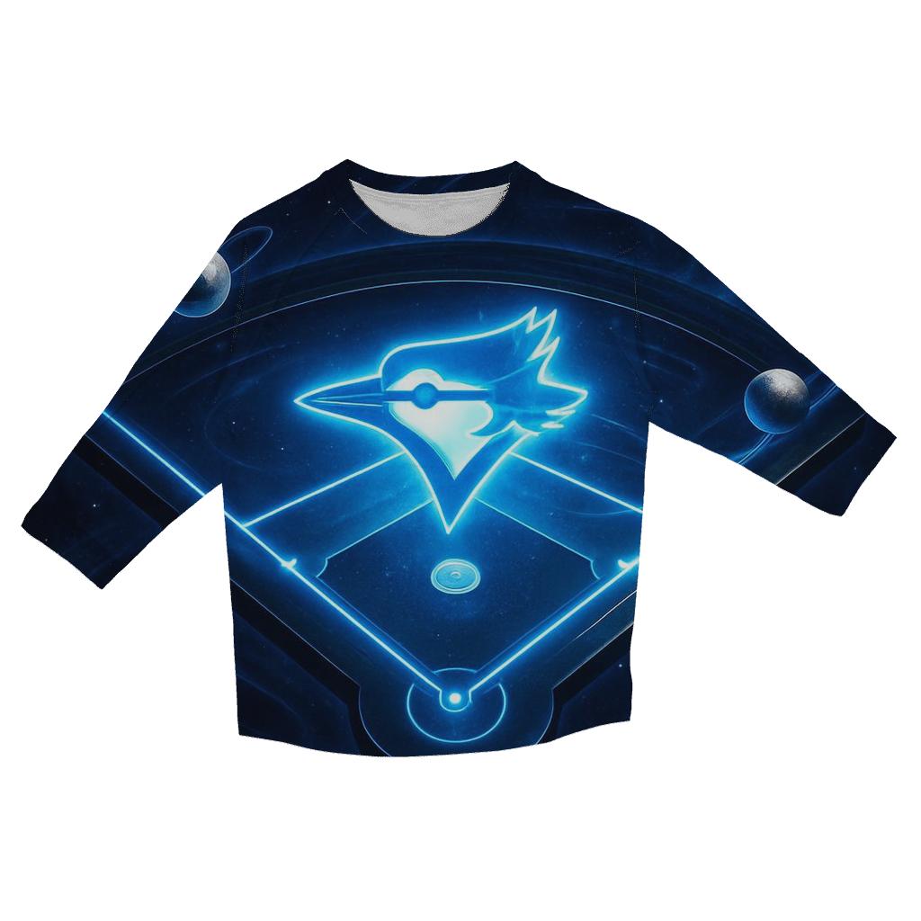 Galaxy Circuit In Blue Jays Orbit cotton quarter sleeve shirts