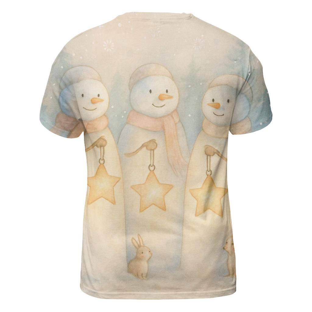 Snowman Forest Lantern Guardians trendy printed shirt styles