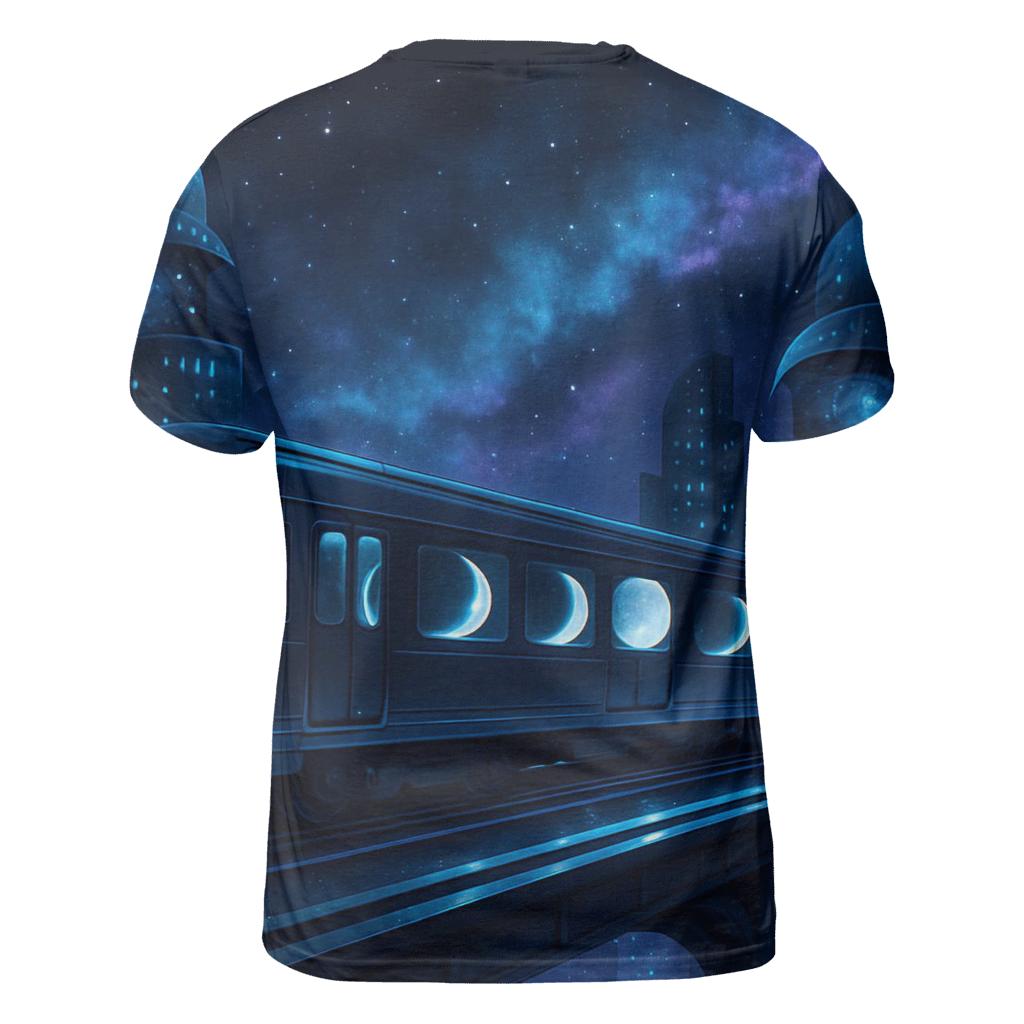 Moonphase Subway Skyline artistic all-over print tops