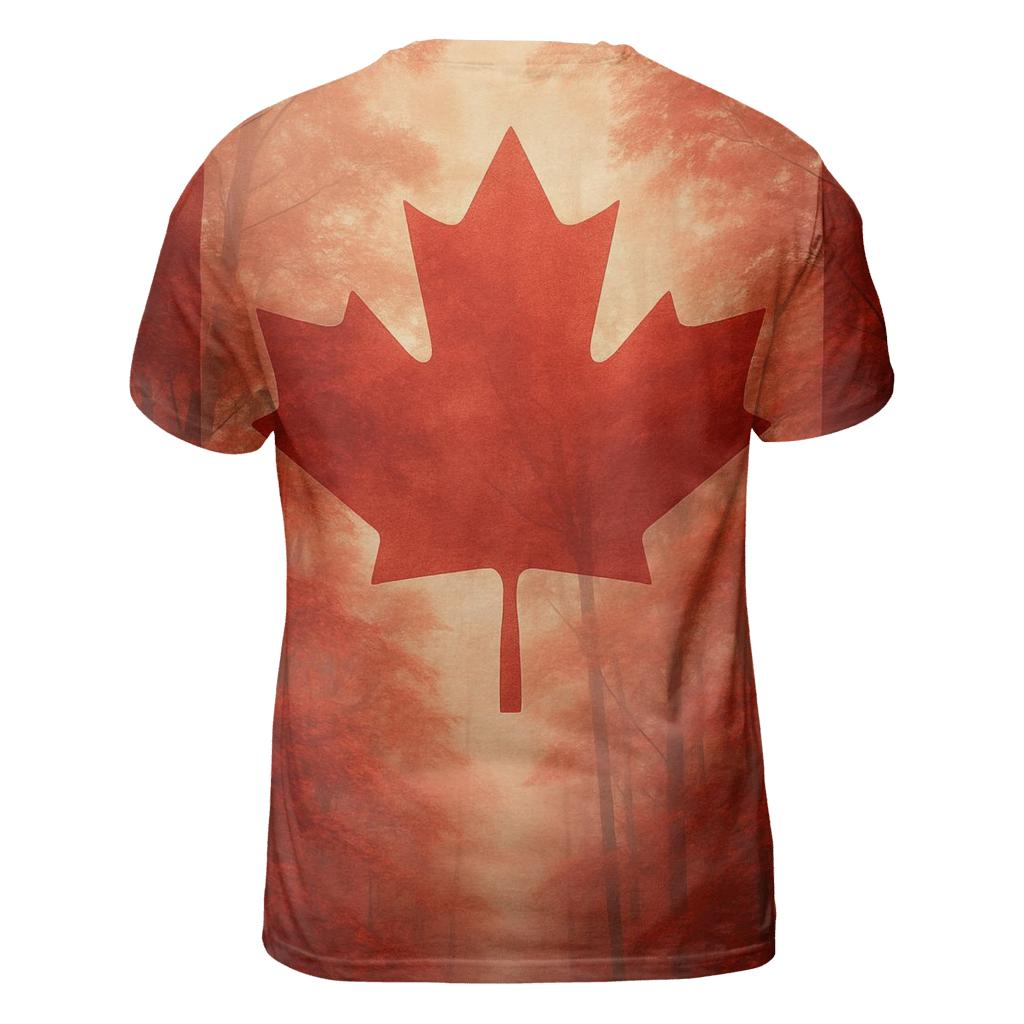 Canadian Maple Forest Flag Veil creative print fashion shirts