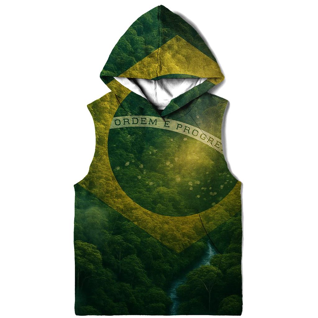 Brazilian Rainforest Flag Canopy zip-up hoodies