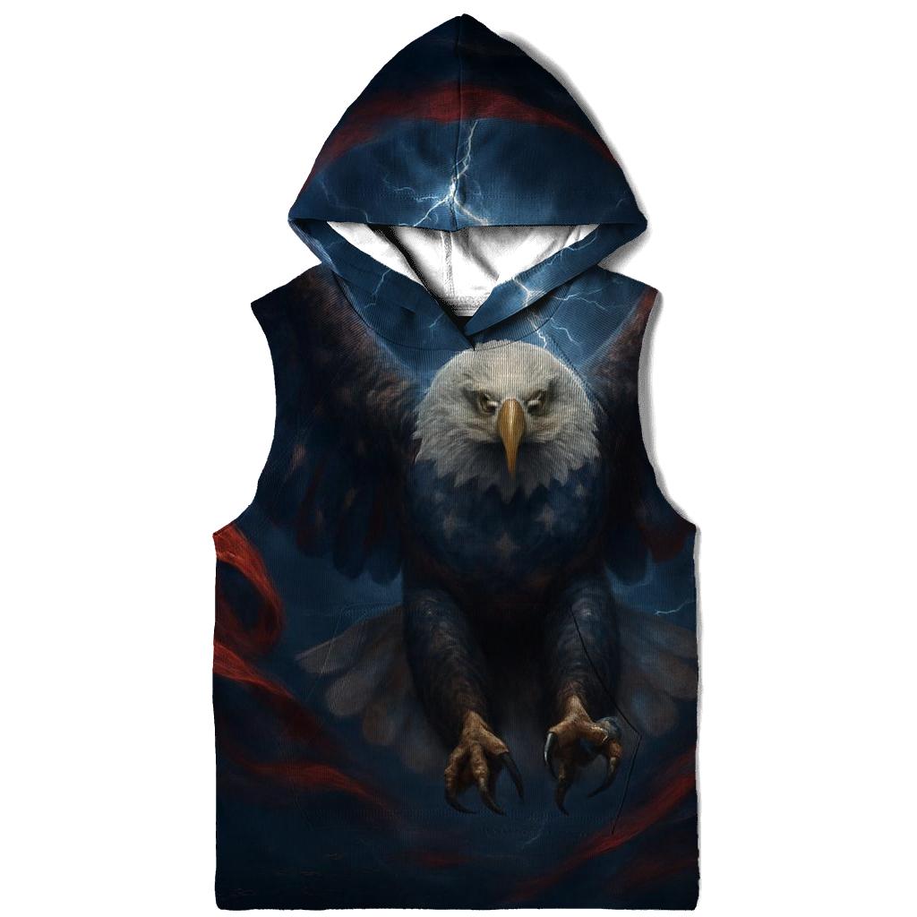 Eagle Storm Over Stripes pullover hoodies