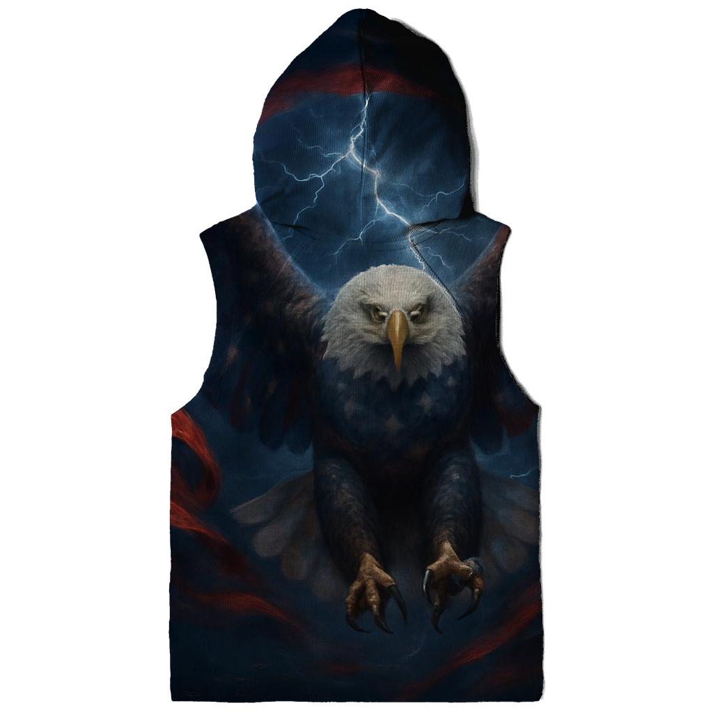 Eagle Storm Over Stripes pullover hoodies