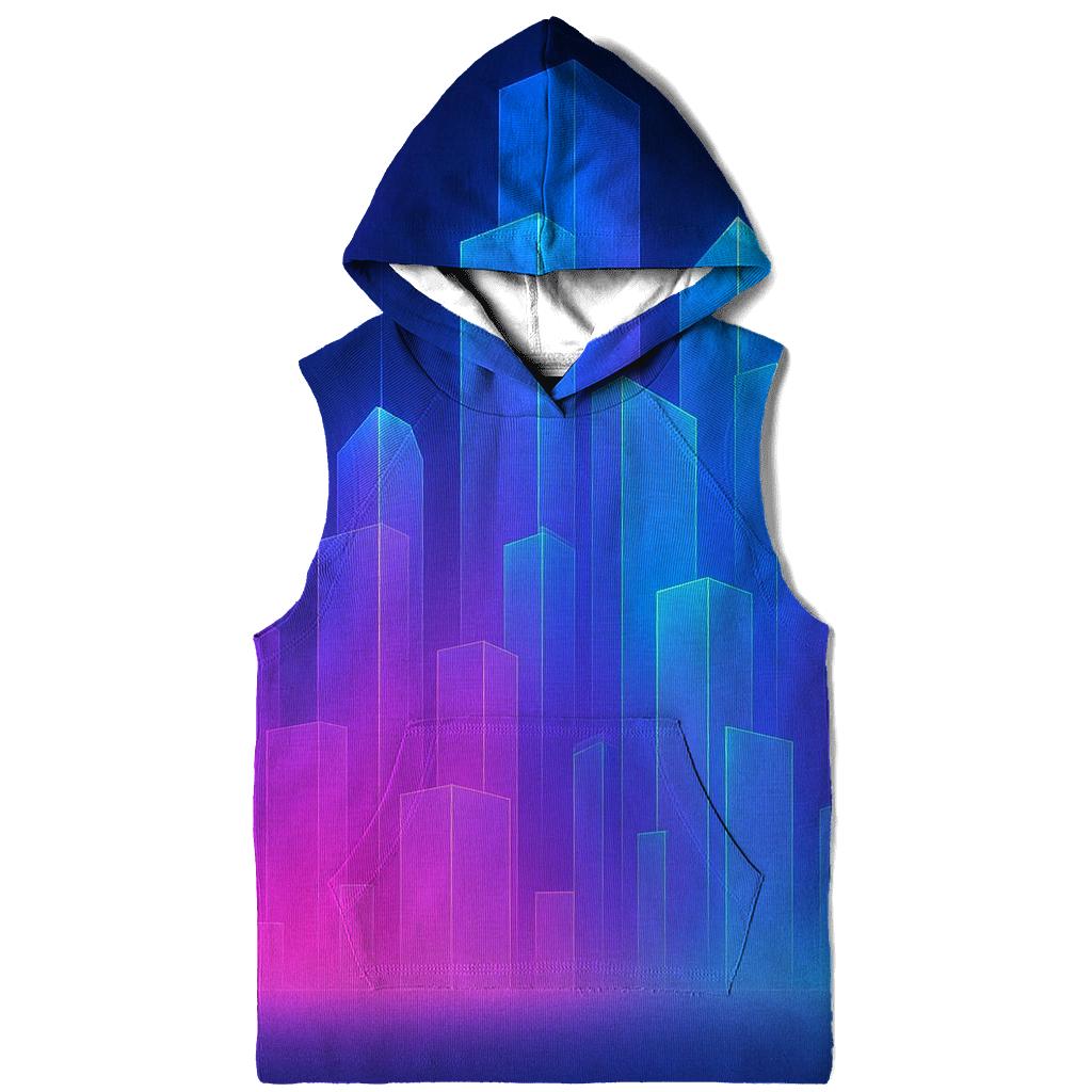Neon Mirage City Gradient premium hoodies