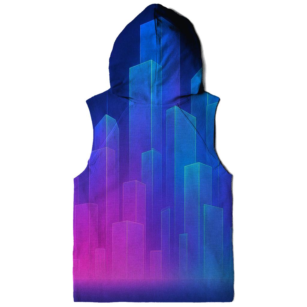 Neon Mirage City Gradient premium hoodies