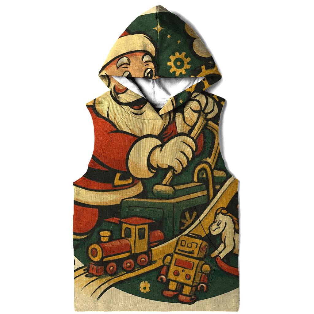 Retro Toy Factory Santa embroidered hoodies