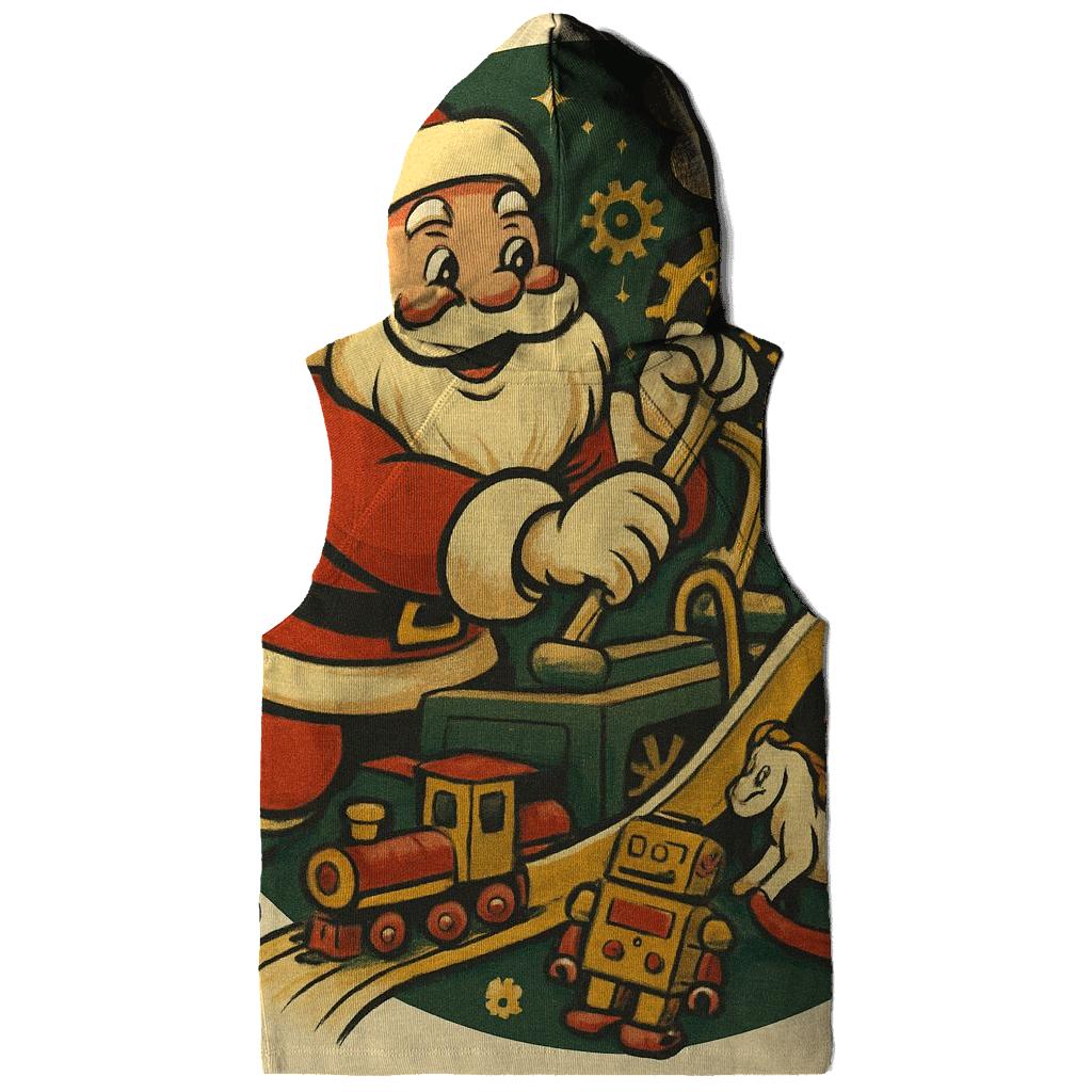 Retro Toy Factory Santa embroidered hoodies