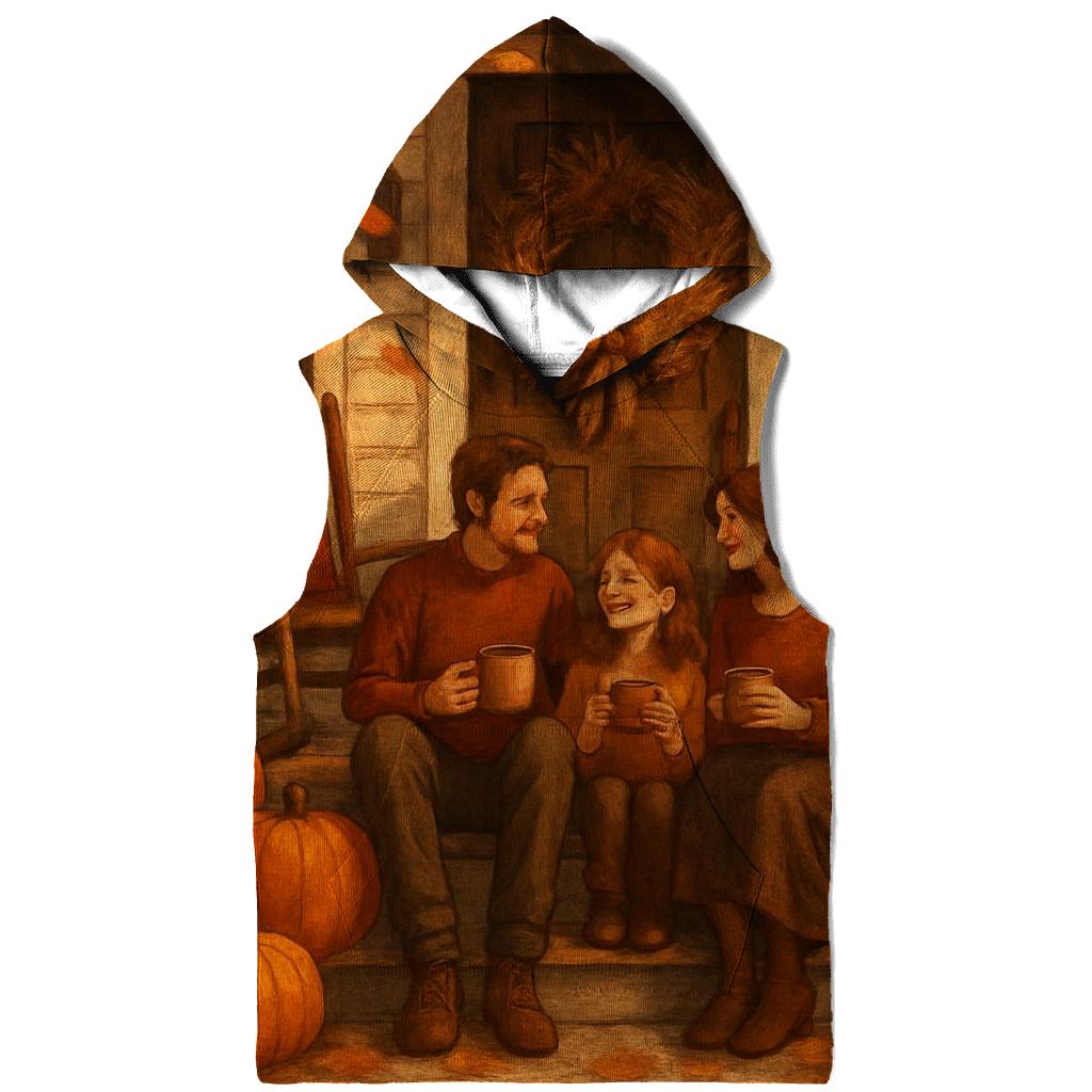 Thankful Porch Under Falling Leaves hoodie trends