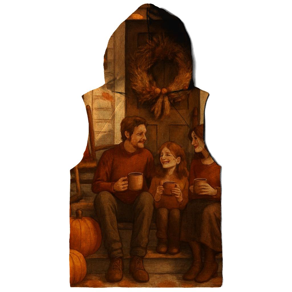 Thankful Porch Under Falling Leaves hoodie trends