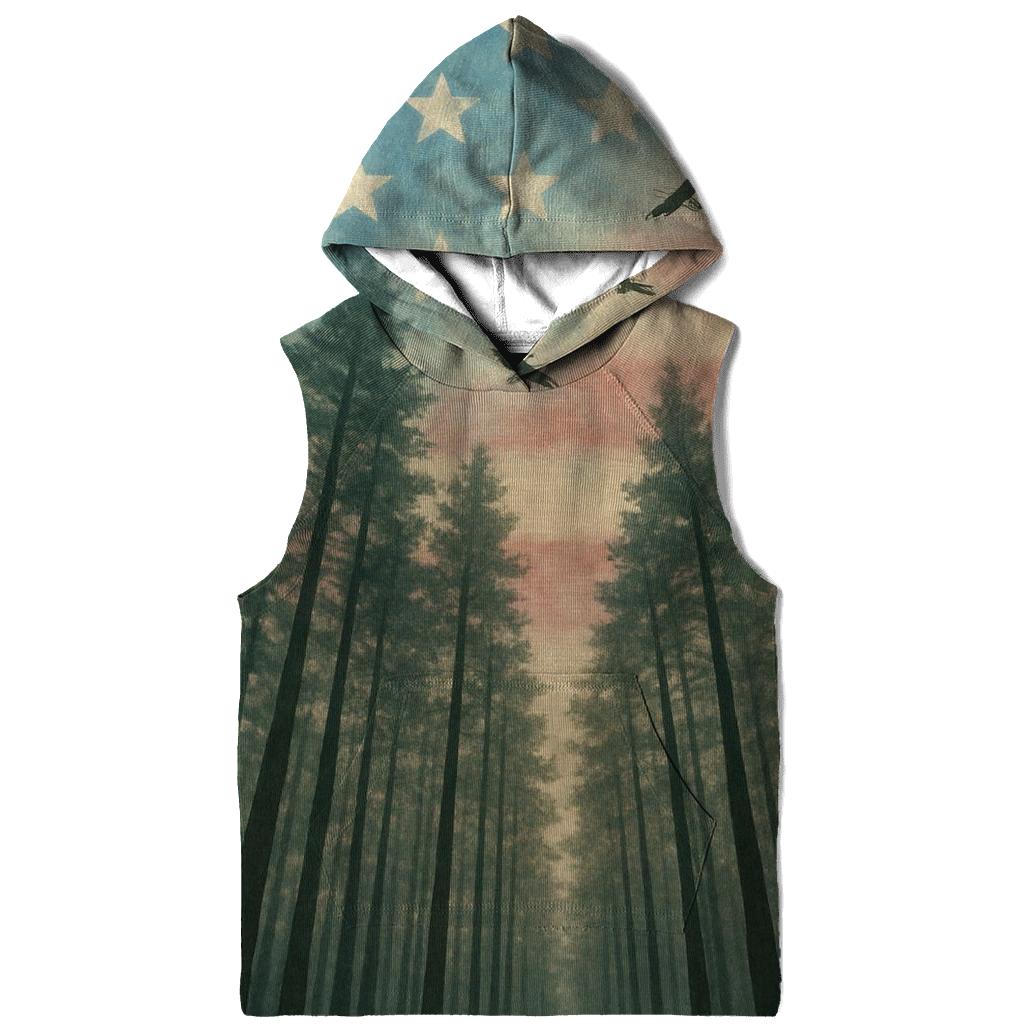Forest Canopy Stars And Stripes premium hoodies