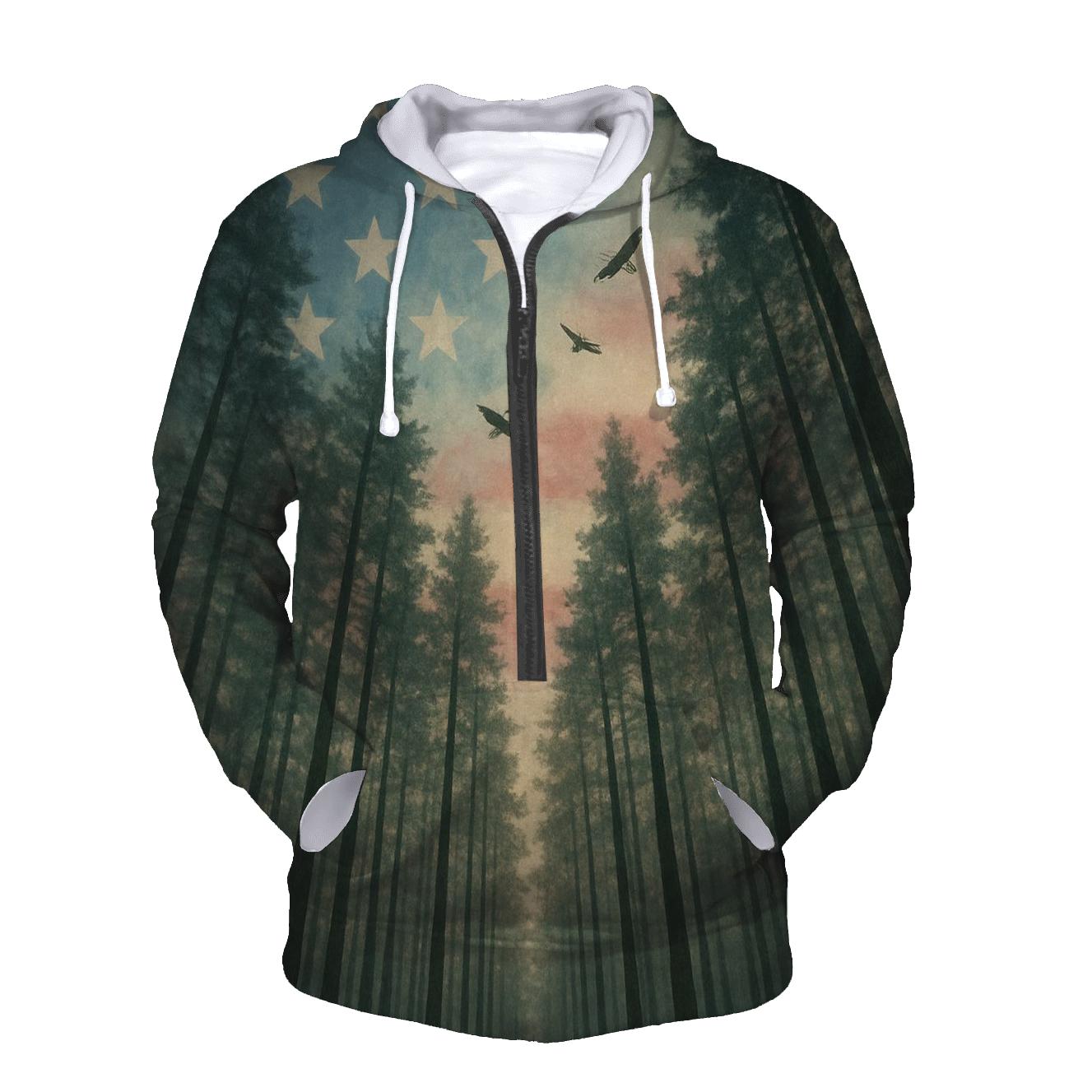 Forest Canopy Stars And Stripes custom hoodies