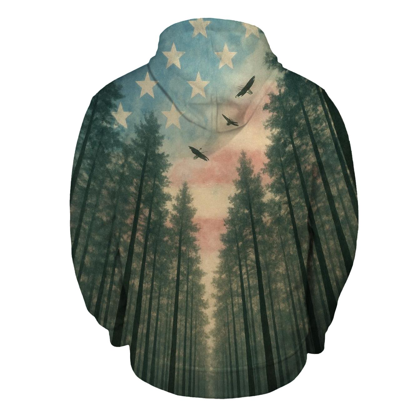 Forest Canopy Stars And Stripes custom hoodies
